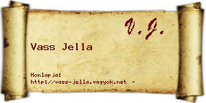 Vass Jella névjegykártya
